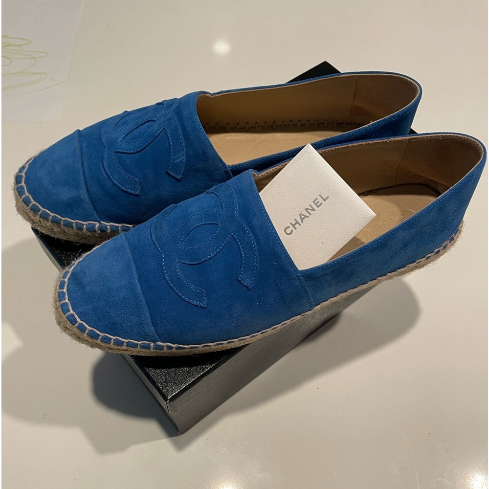 Chanel Suede Espadrilles size 40 Blue